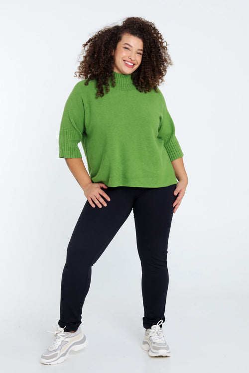 Effen slim 7/8-milanojegging in viscose-Paprika-9