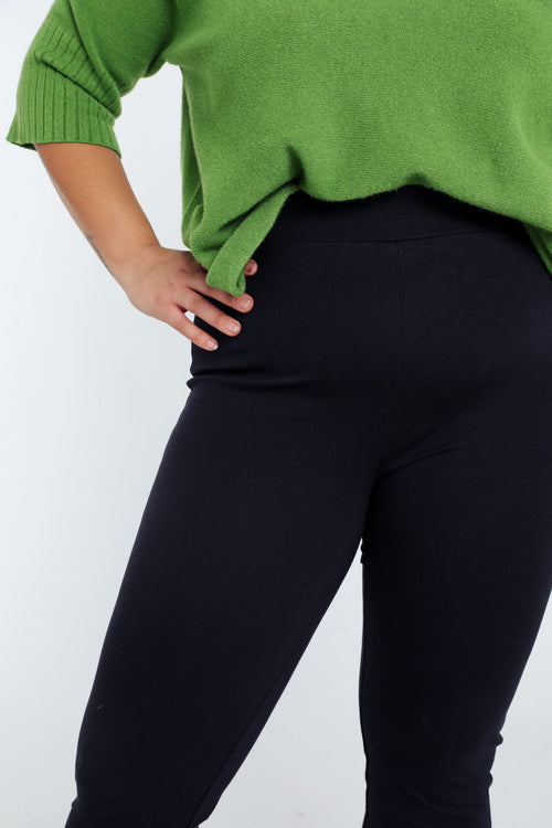 Effen slim 7/8-milanojegging in viscose-Paprika-5