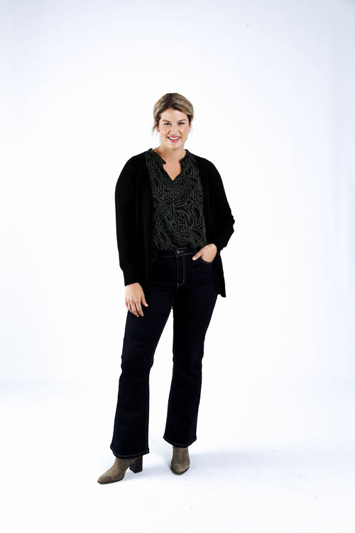 Cardigan en viscose uni-Paprika-7