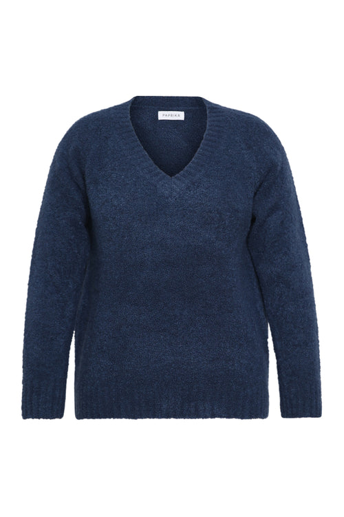 Pull maille bouclette uni-Paprika-7