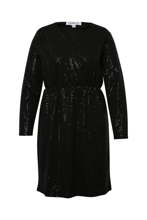 Robe courte effet scintillant-Paprika-8