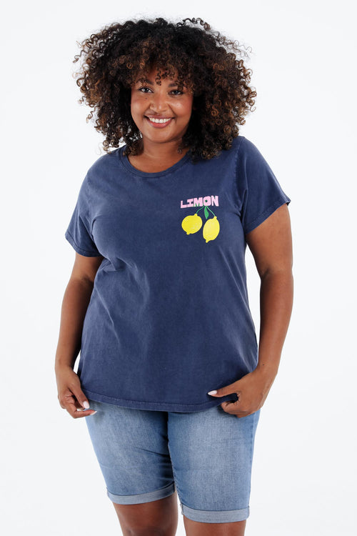 T-shirt en coton imprimé citrons-Paprika-1