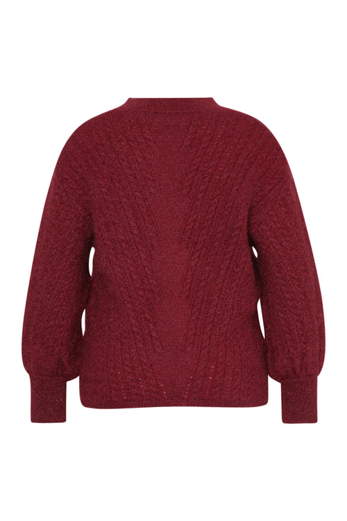 Pull maille poilue uni-Paprika-11