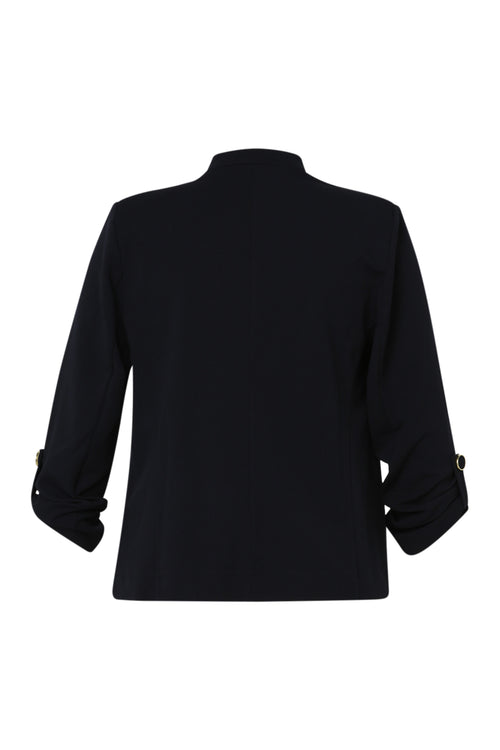 Veste unie avec manches retroussables-Paprika-10