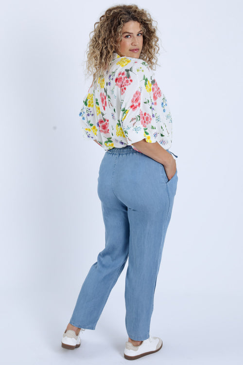 Effen tencel broek-Paprika-2