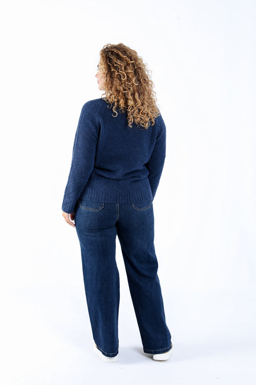 Pull maille bouclette uni-Paprika-2