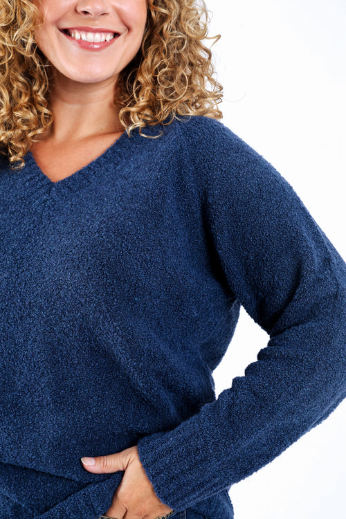 Pull maille bouclette uni-Paprika-4