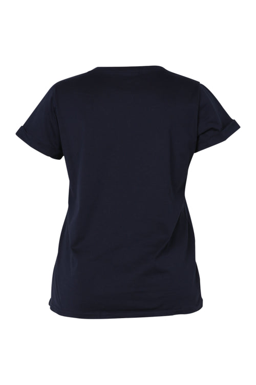 T-shirt en coton uni avec coeur en sequins-Paprika-11