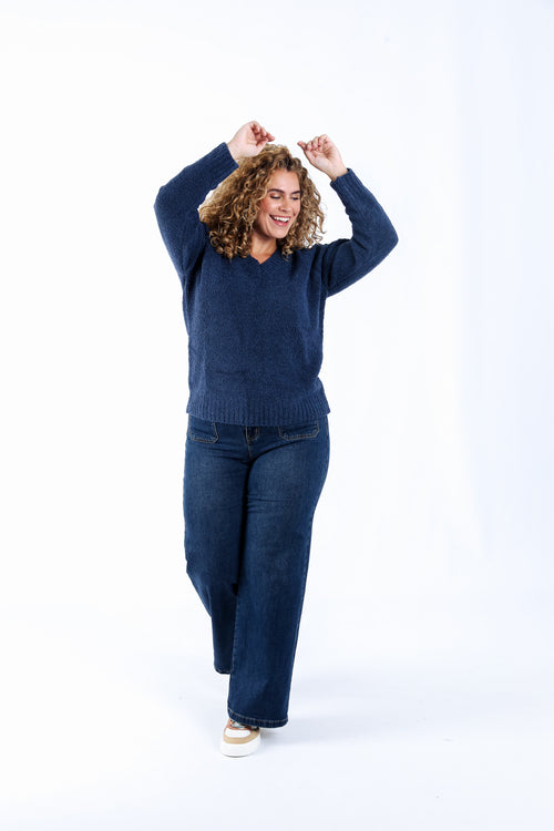 Pull maille bouclette uni-Paprika-5