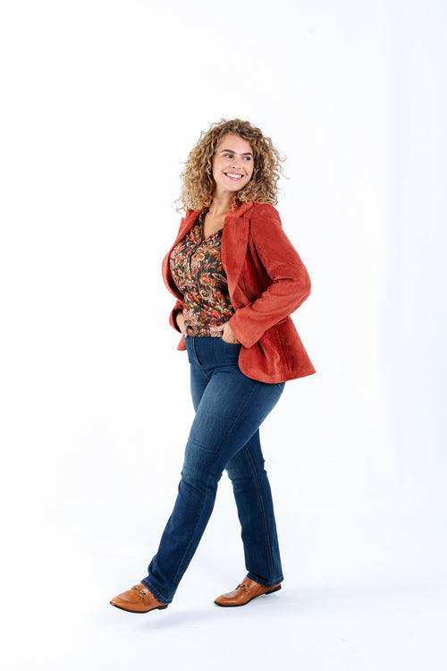 Fluwelen blazer-Paprika-4