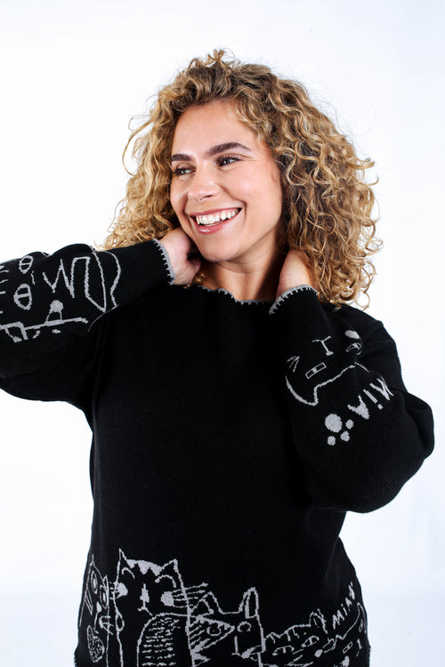 Pull imprimé chats-Paprika-3