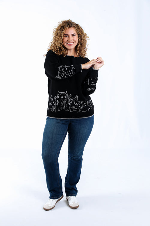 Pull imprimé chats-Paprika-6