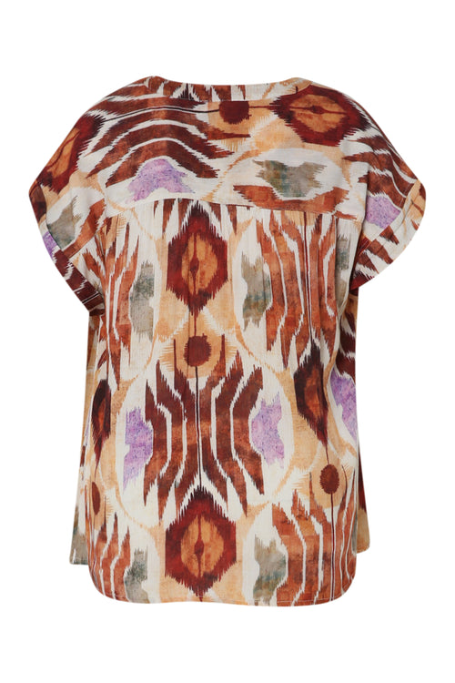 Viscose blouse met etnisch print-Paprika-10