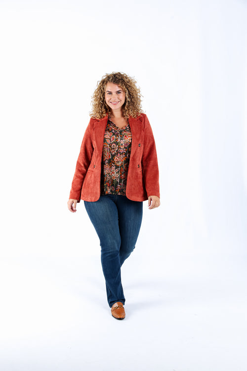 Fluwelen blazer-Paprika-5