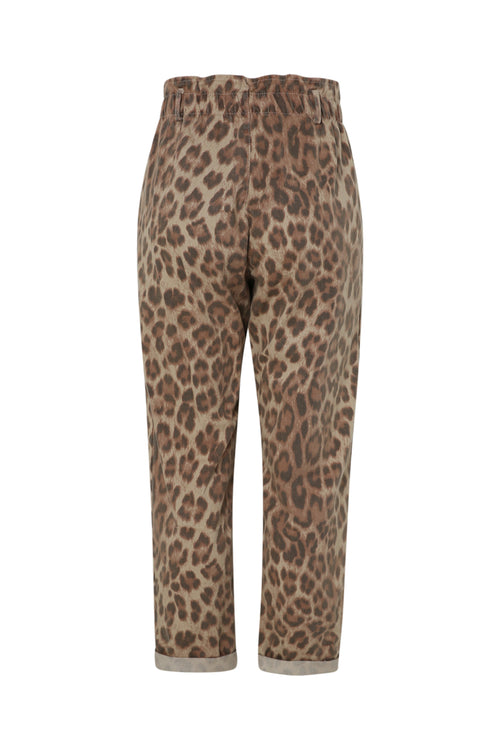 Pantalon en coton imprimé peau de bête-Paprika-11