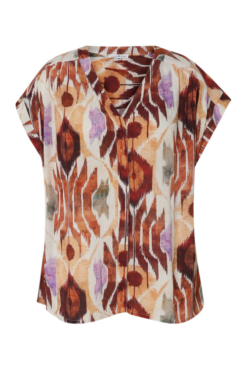 Viscose blouse met etnisch print-Paprika-9