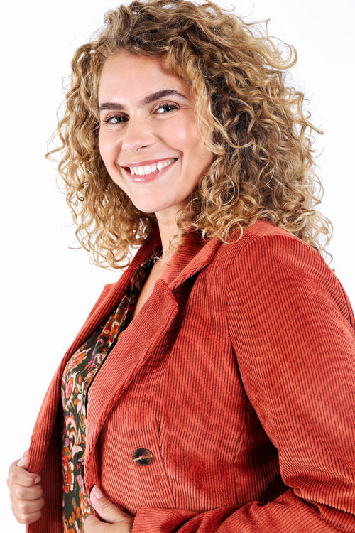 Fluwelen blazer-Paprika-3