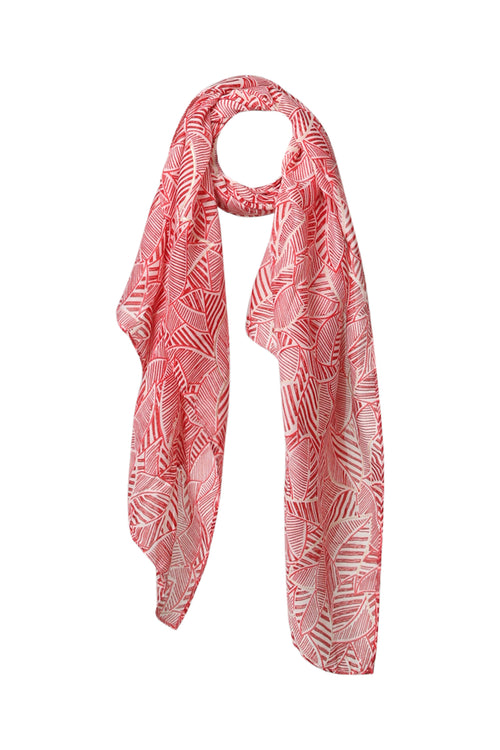 Foulard imprimé feuilles avec foil-Paprika-1