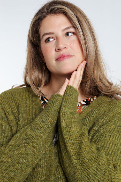 Kort, effen vestje voor jurk in wol-Paprika-3