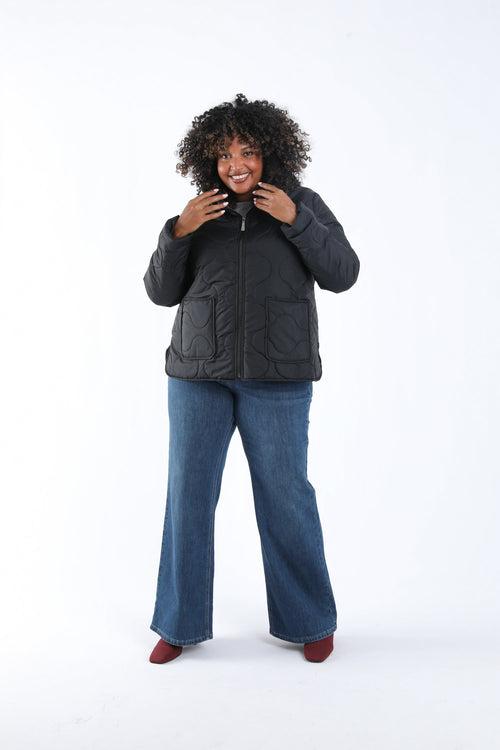 Effen korte donsjas-Paprika-7