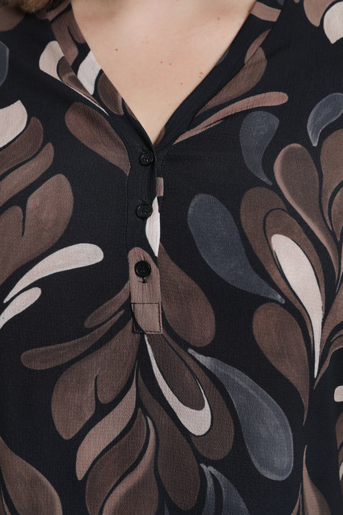 Blouse imprimé graphique-Paprika-4