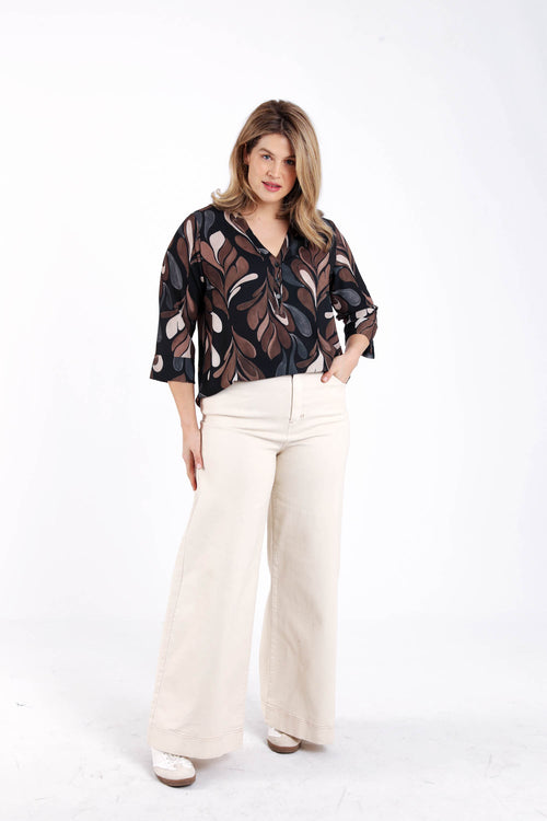 Blouse imprimé graphique-Paprika-9