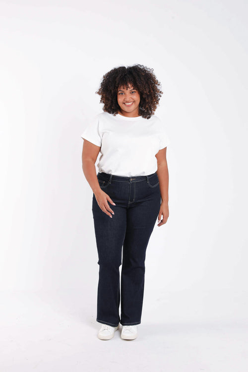 Jeans bootleg Lara L34-Paprika-8