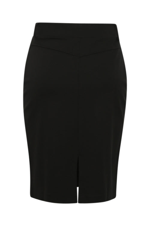 Jupe crayon en viscose unie-Paprika-8