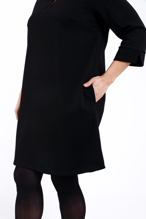 Effen korte jurk-Paprika-5