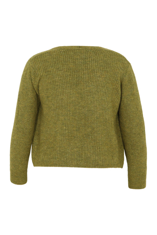 Kort, effen vestje voor jurk in wol-Paprika-11