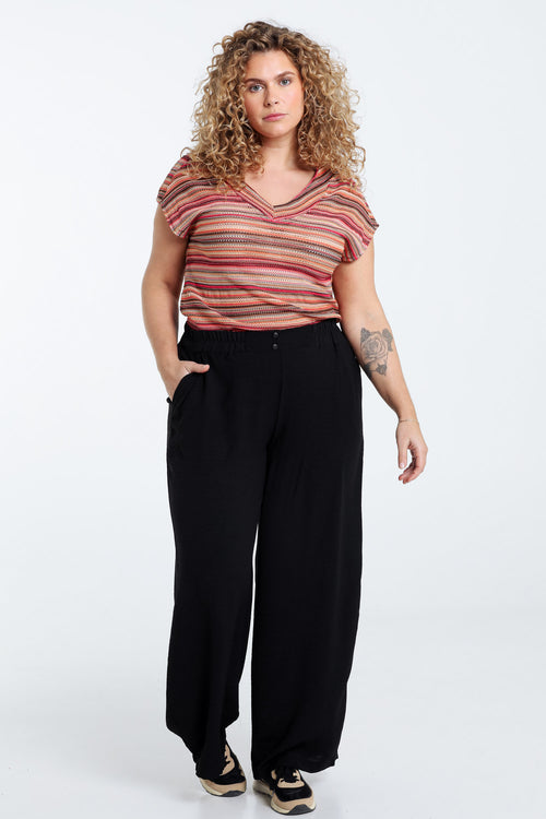 Pantalon fluide uni-Paprika-9