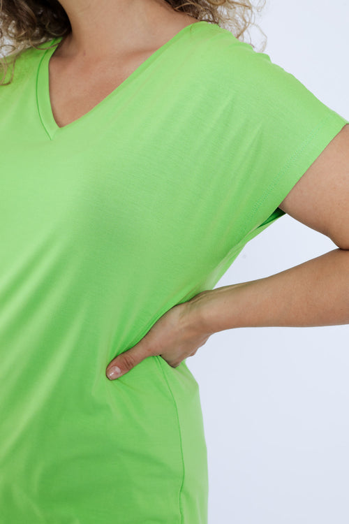 T-shirt uni en viscose-Paprika-6