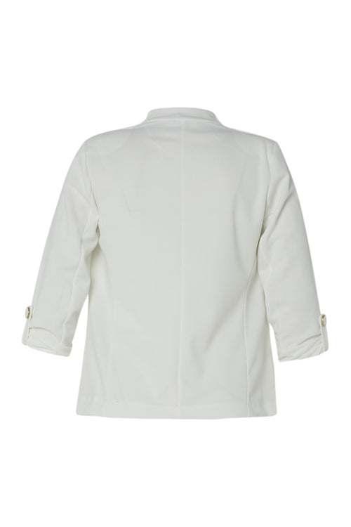 Veste unie avec manches retroussables-Paprika-11