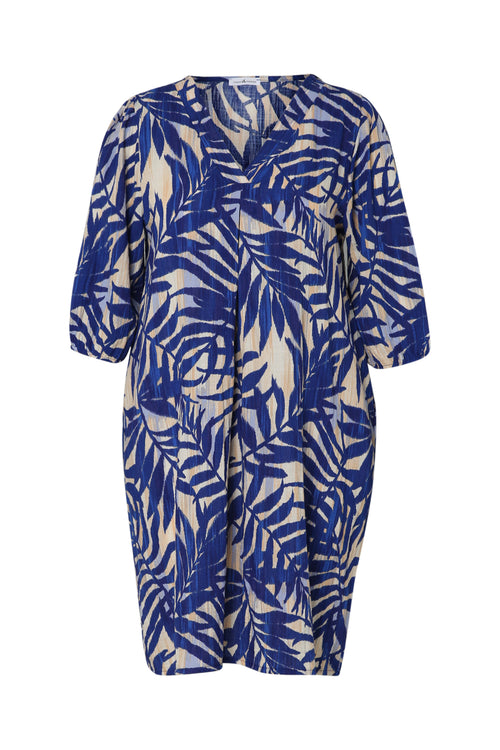 Robe en viscose imprimé feuillage-Paprika-10