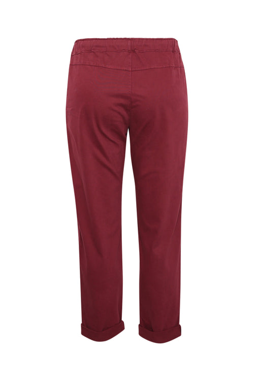 Chino en coton uni-Paprika-2