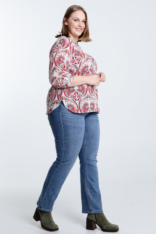 Blouse met paisleyprint-Paprika-8