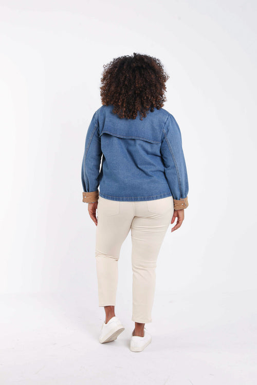 Spijkerjasje met fluweel-Paprika-2