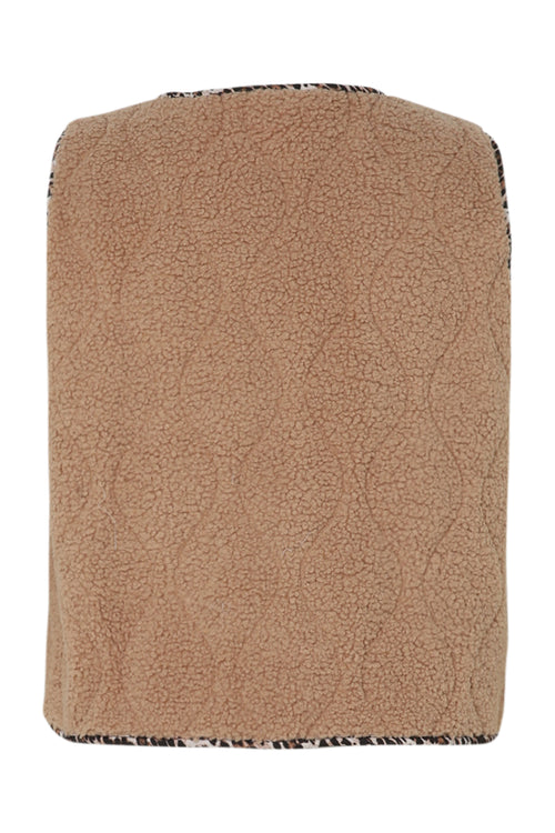Gilet maille bouclette uni-Paprika-11