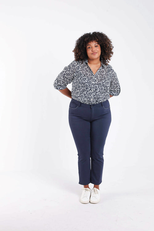 Pantalon slim Louise 7/8-Paprika-7