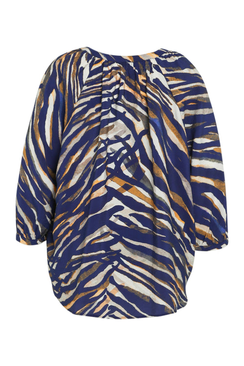 Blouse Raglan zèbre en viscose-Paprika-11