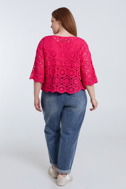 Pull en crochet uni-Paprika-2