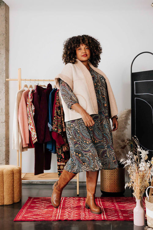 Jurk met paisleyprint-Paprika-1