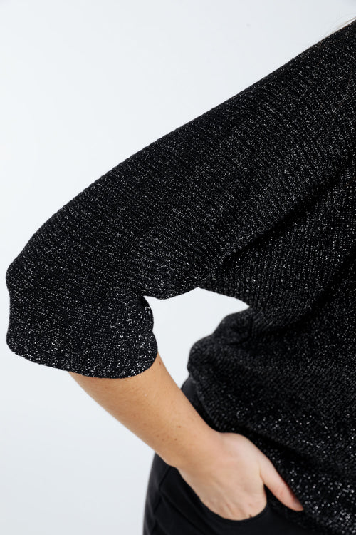 Pull uni avec lurex-Paprika-5