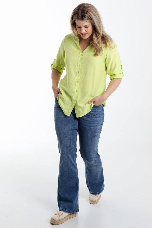 Blouse van viscose effen-Paprika-7
