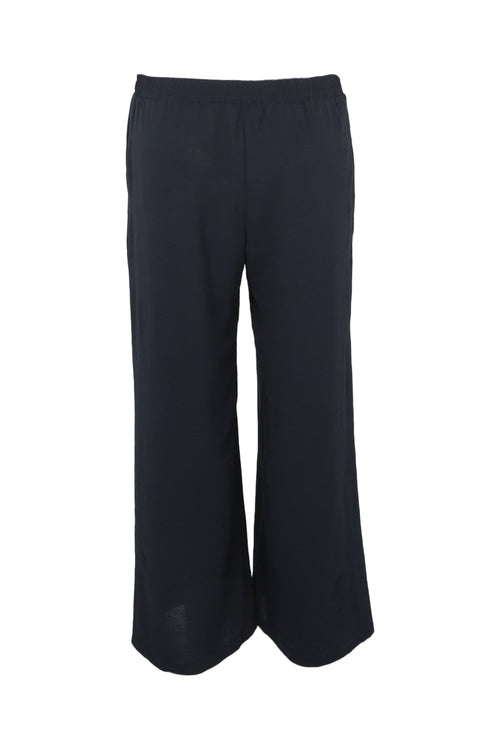 Losse, effen broek met geknoopte riem-Paprika-10