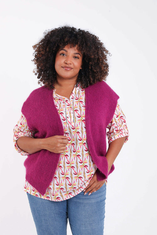 Gilet sans manches uni-Paprika-4