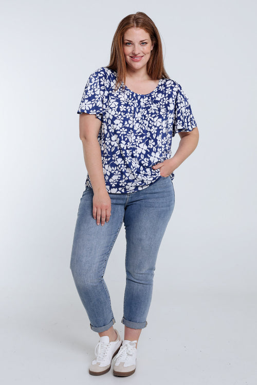 T-shirt imprimé floral-Paprika-8