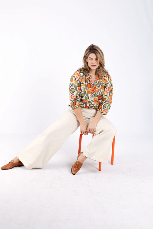 Blouse imprimé agrumes-Paprika-9