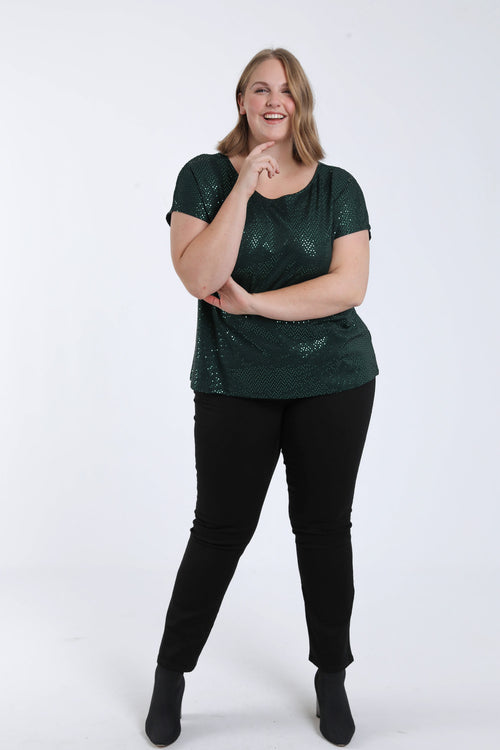 T-shirt à paillettes-Paprika-5