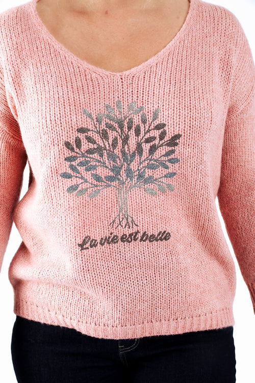 Pull imprimé arbre de vie-Paprika-4